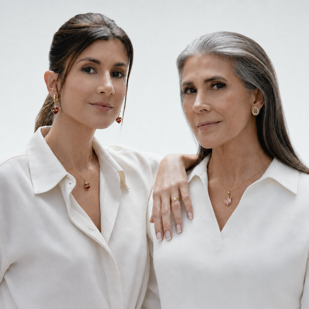 Kit de Collares Sagrado Corazón — Jesús y María - LolaLenz™