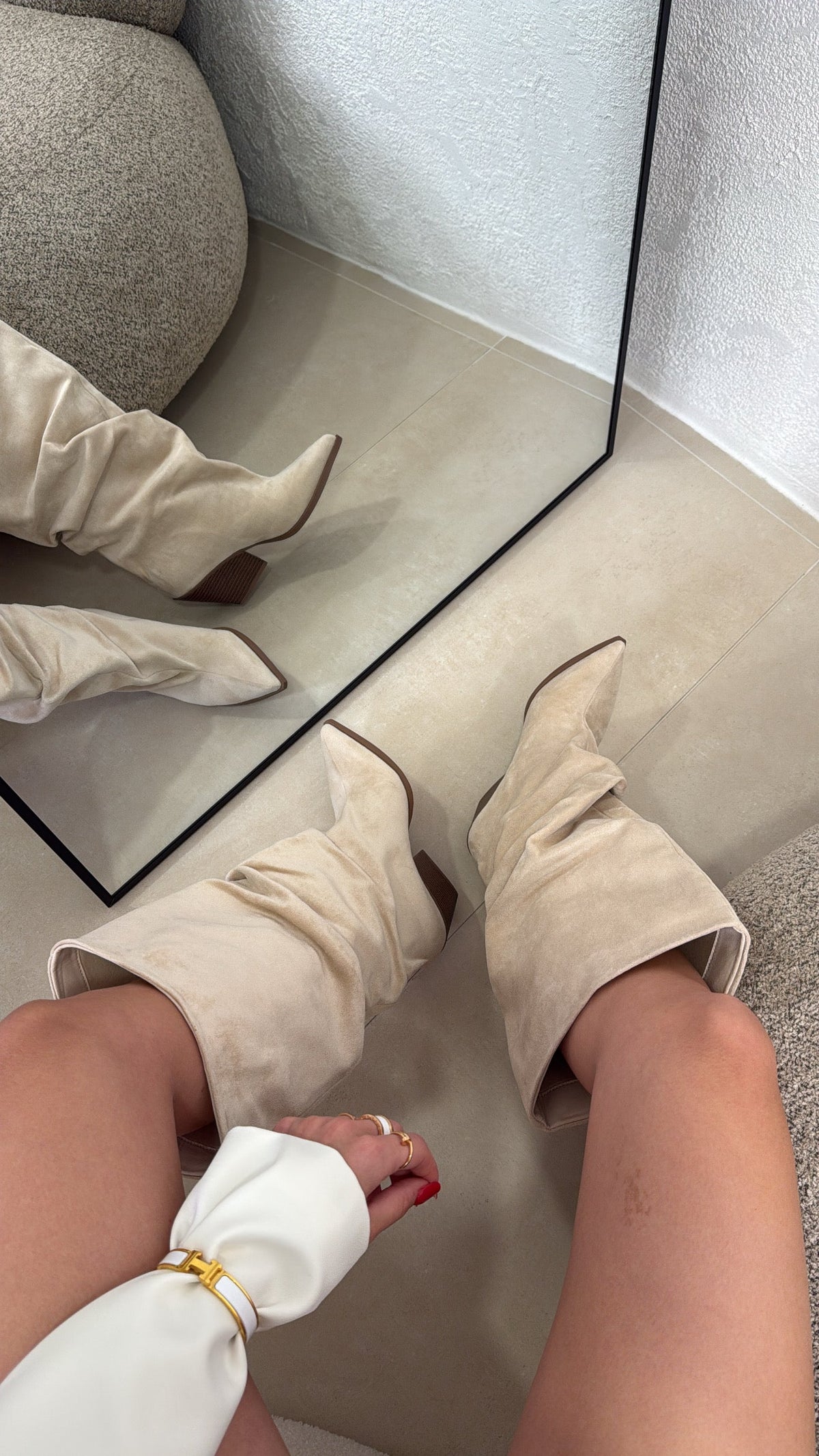 Valentina | Botas camperas beige - LolaLenz™