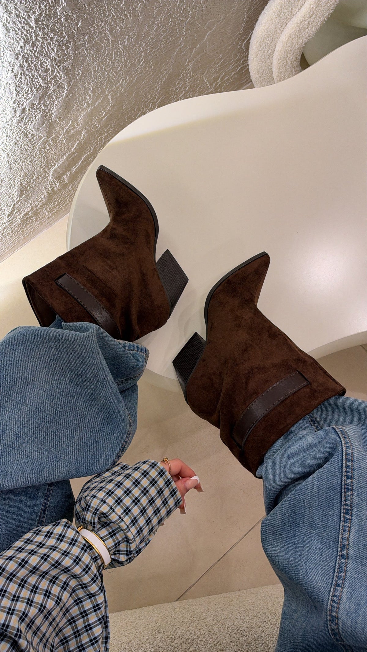 Chiara | Botines con hebilla moka - LolaLenz™