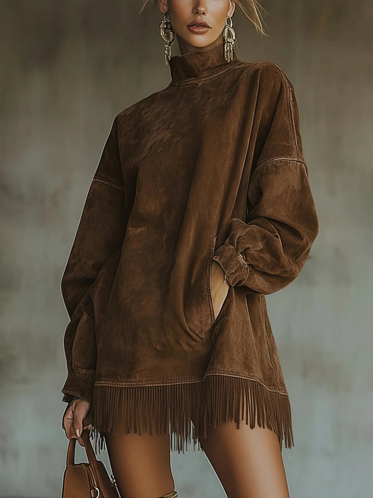 Susana | Vestido boho de otoño con flecos - LolaLenz™