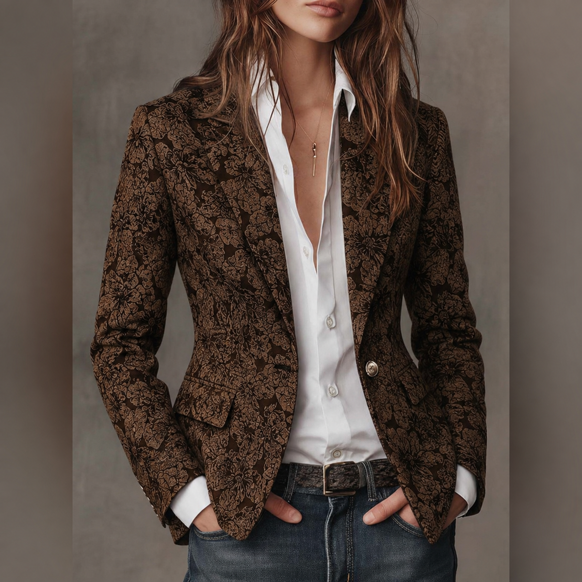 Loreto | Blazer jacquard entallado - LolaLenz™