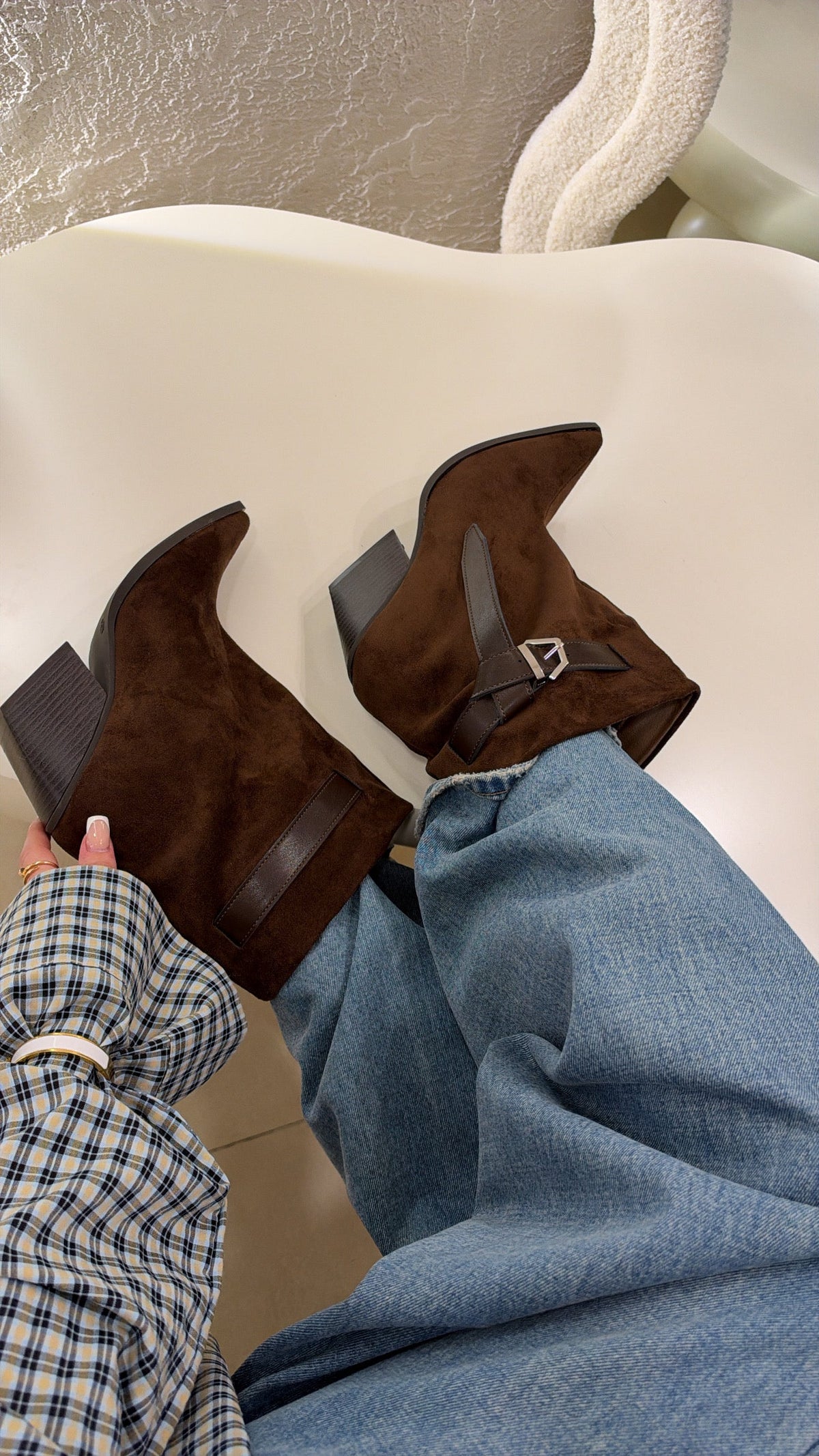 Chiara | Botines con hebilla moka - LolaLenz™