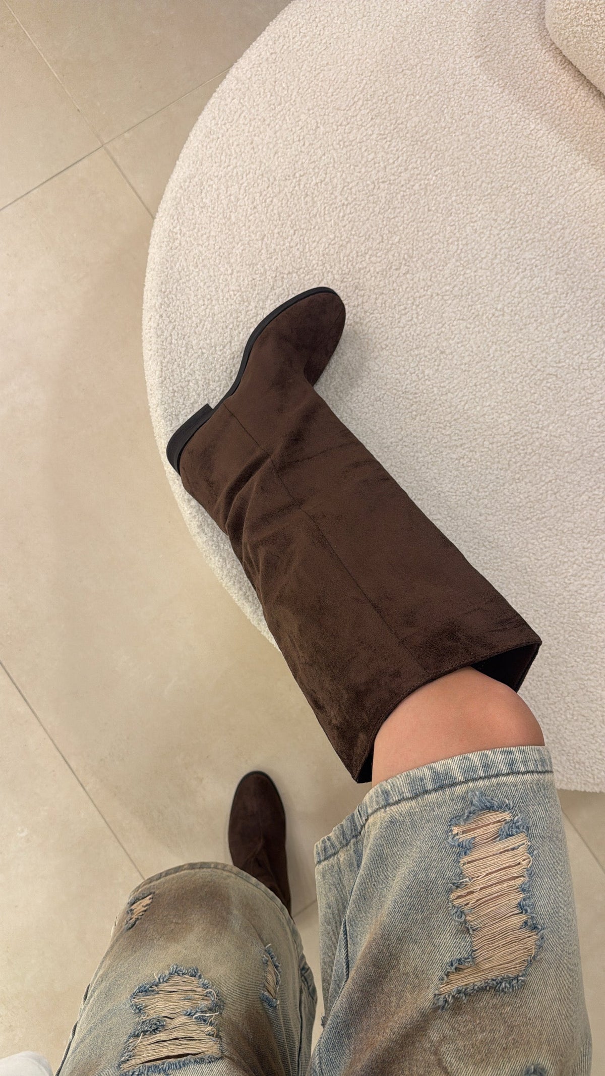 Olivia | Botas de ante marrones - LolaLenz™