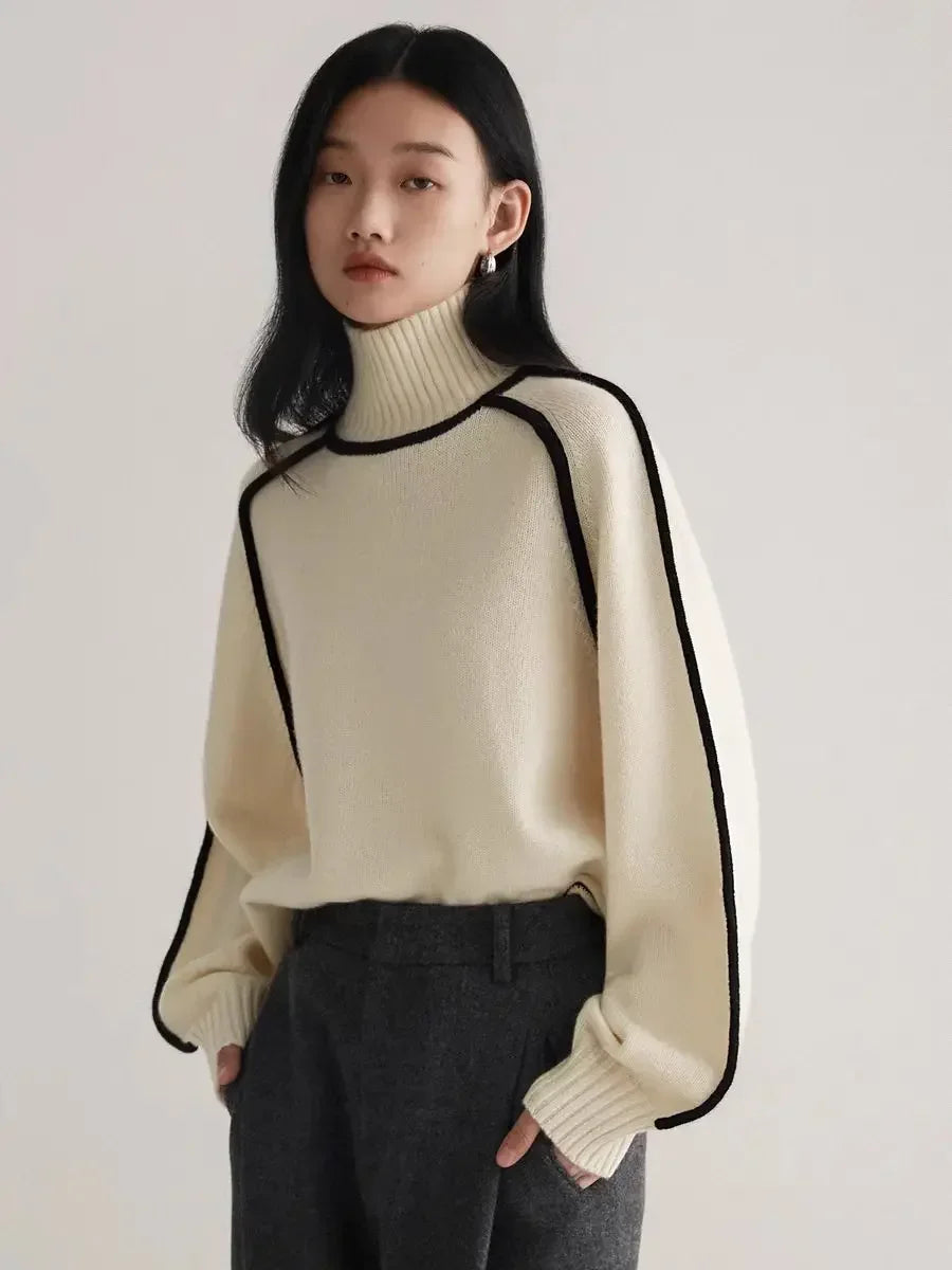 Fabiola | Jersey de cuello alto de punto - LolaLenz™