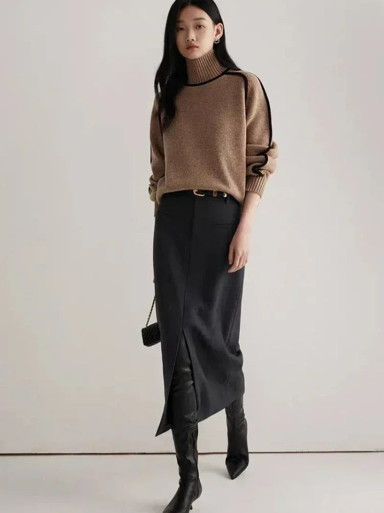 Fabiola | Jersey de cuello alto de punto - LolaLenz™