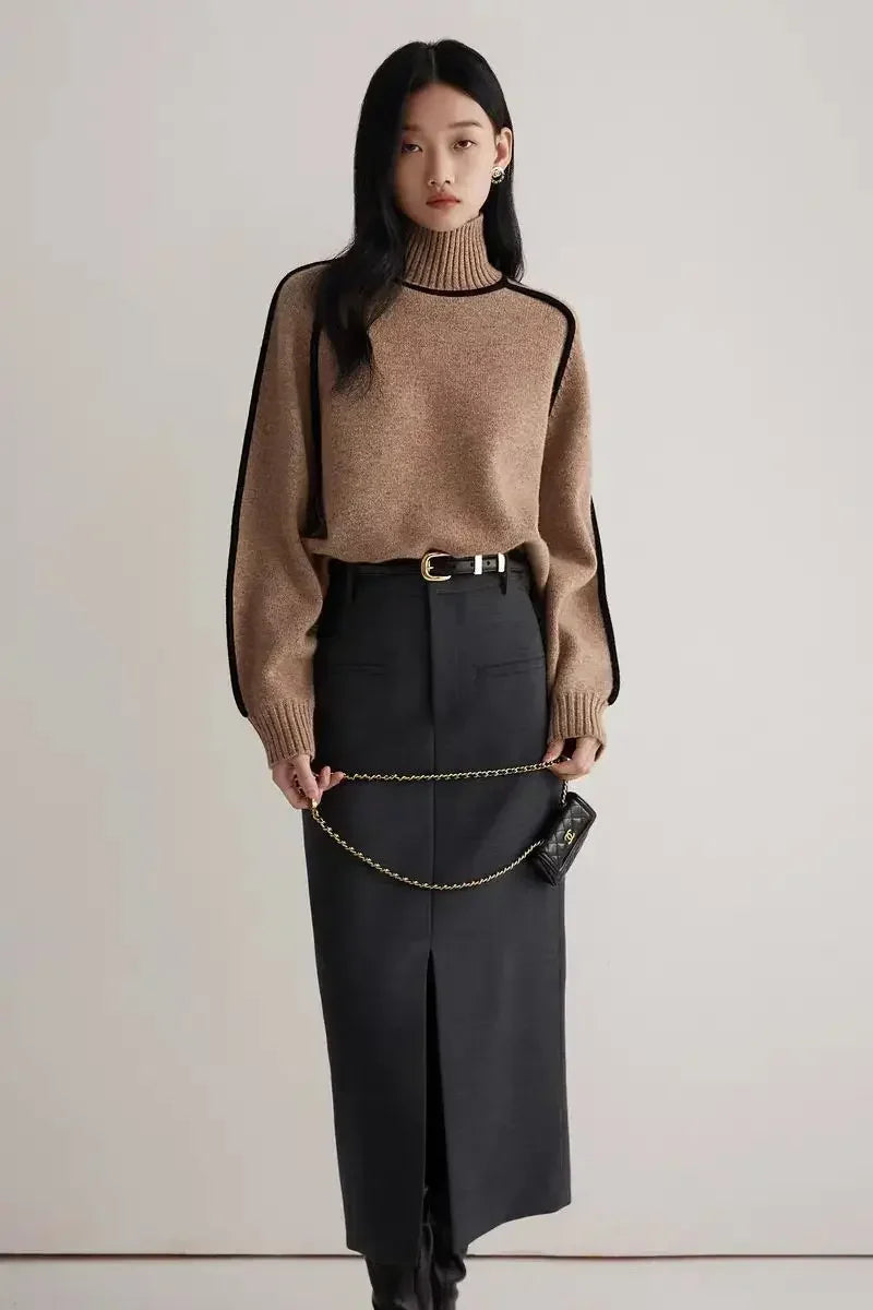 Fabiola | Jersey de cuello alto de punto - LolaLenz™