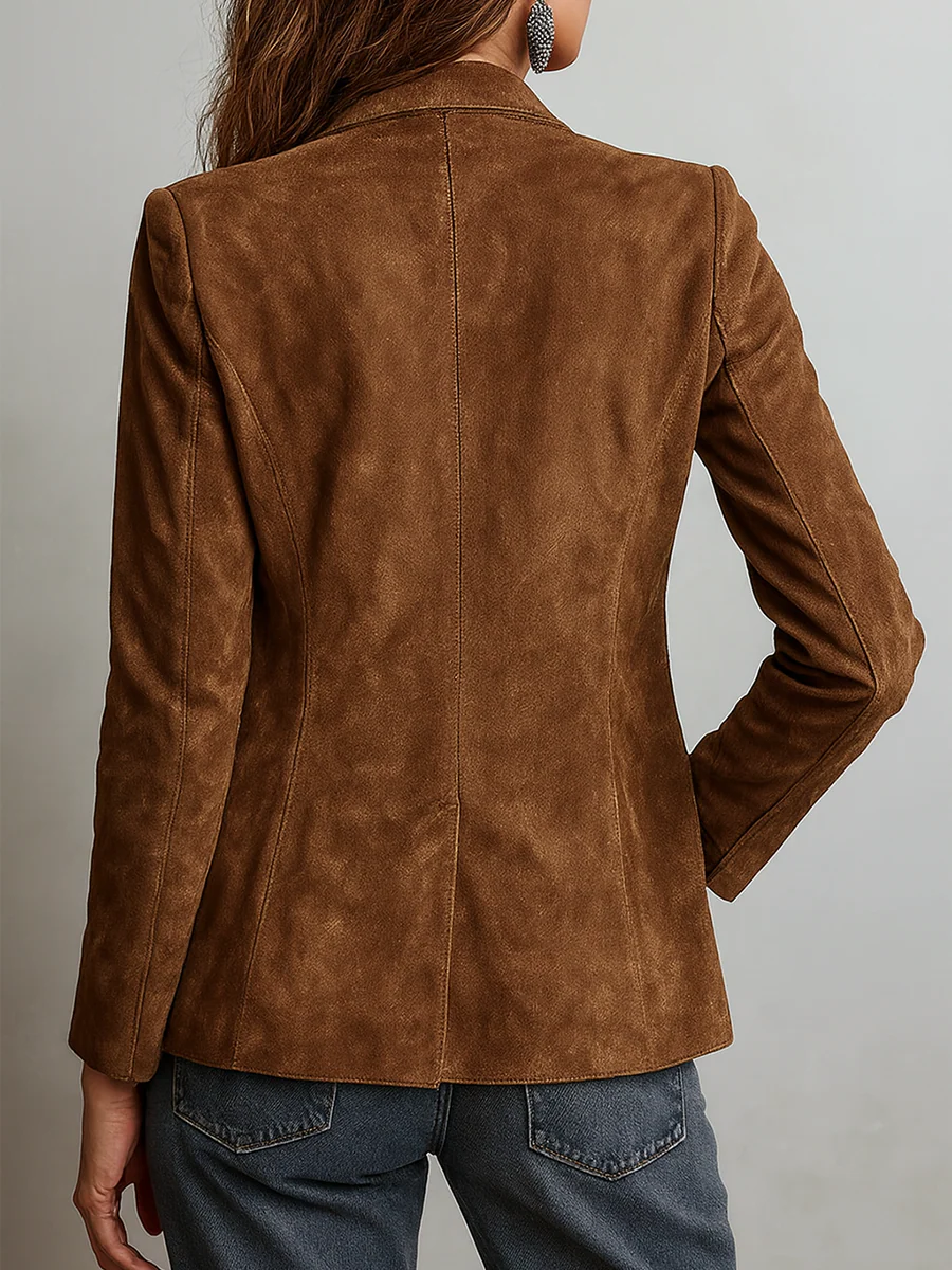 Aurora | Blazer vintage marrón - LolaLenz™