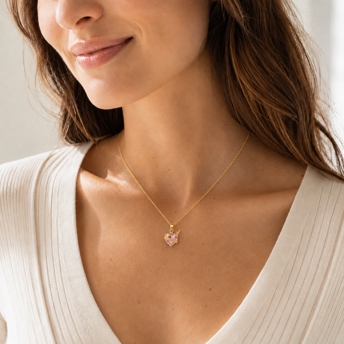 Collar Inmaculado Corazón de María - LolaLenz™