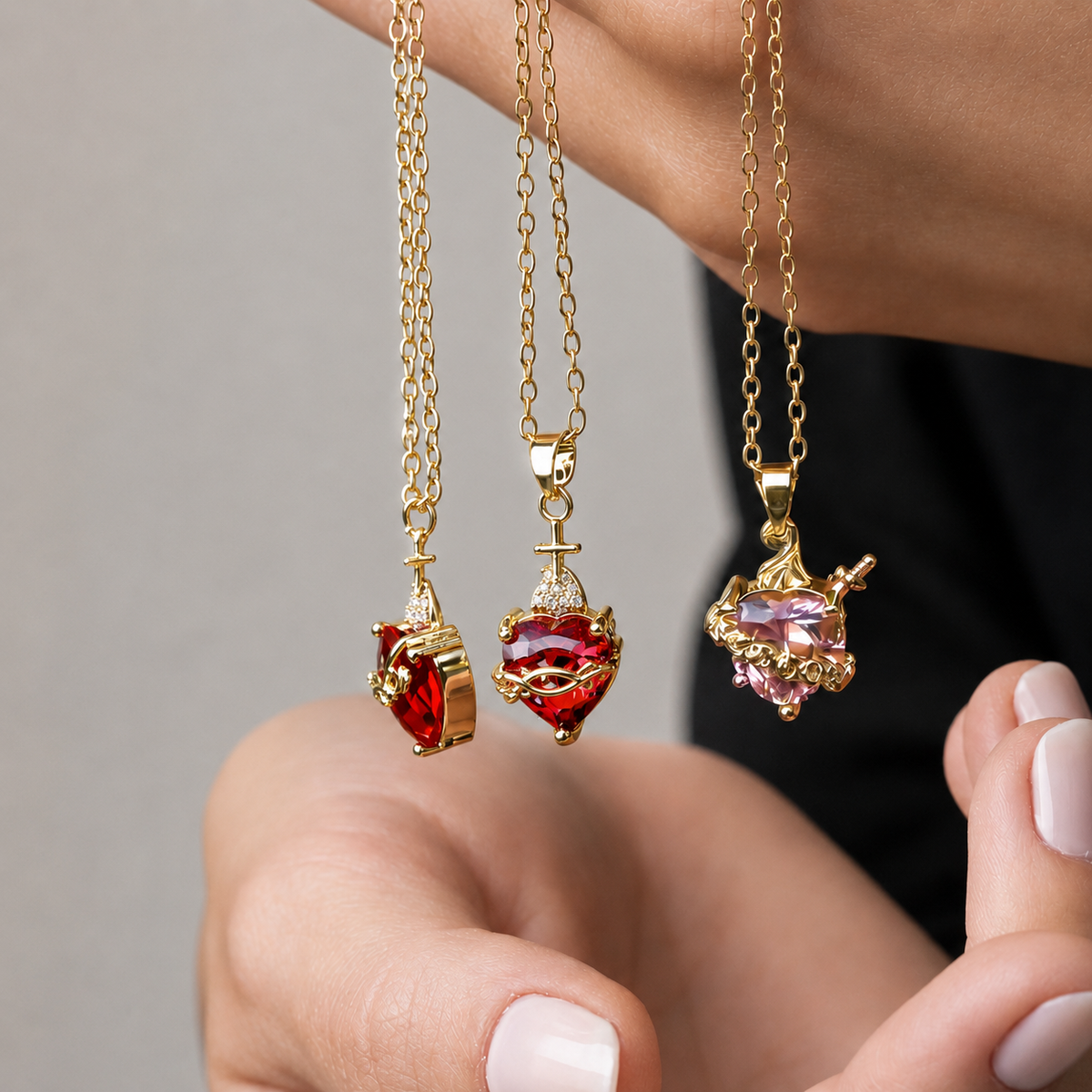 Kit de Collares Sagrado Corazón — Jesús y María - LolaLenz™
