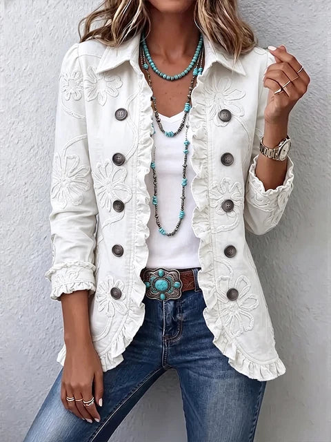 Siena | Chaqueta con volantes y botones - LolaLenz™