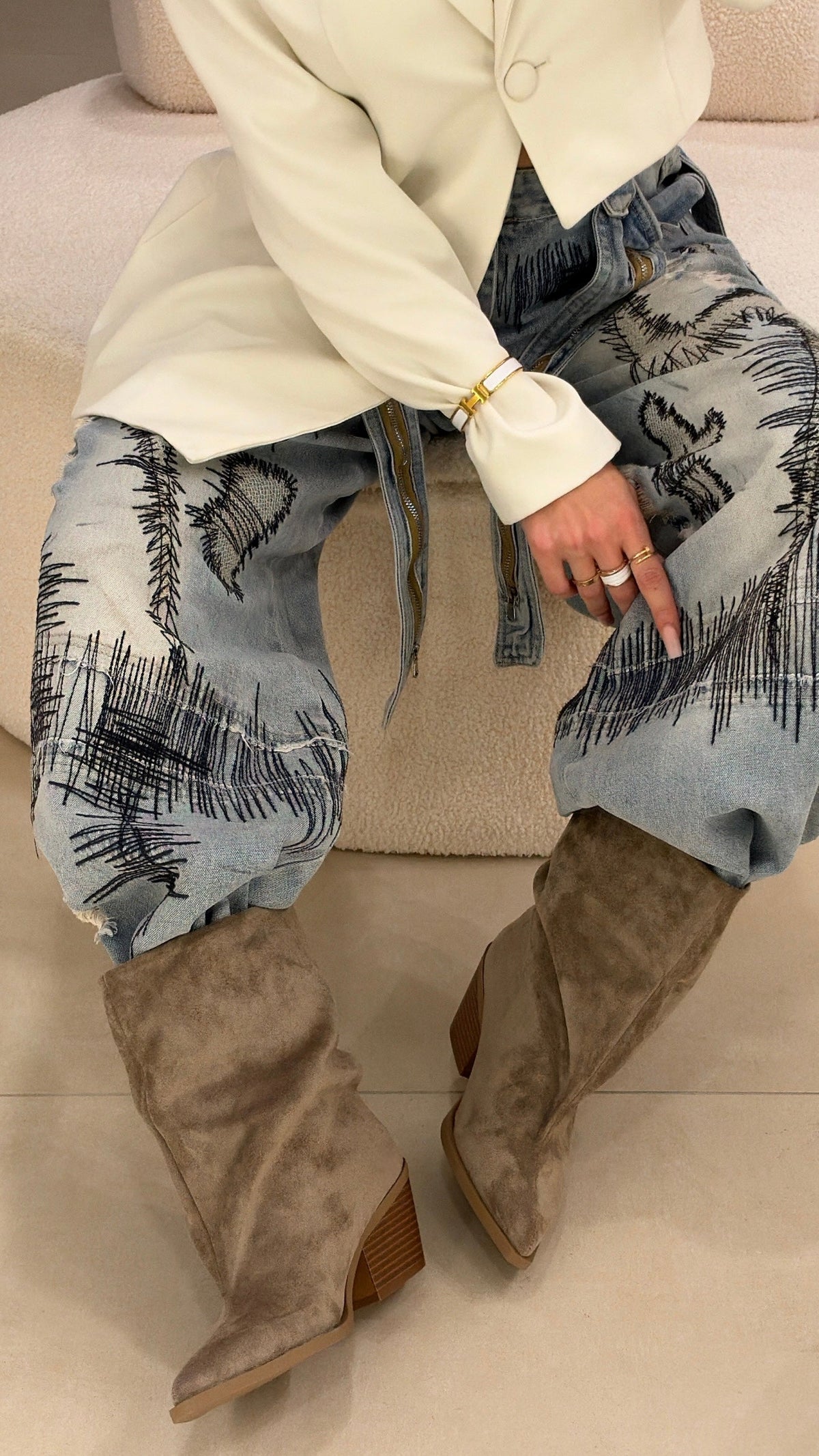 Renata | Botines en punta caqui - LolaLenz™