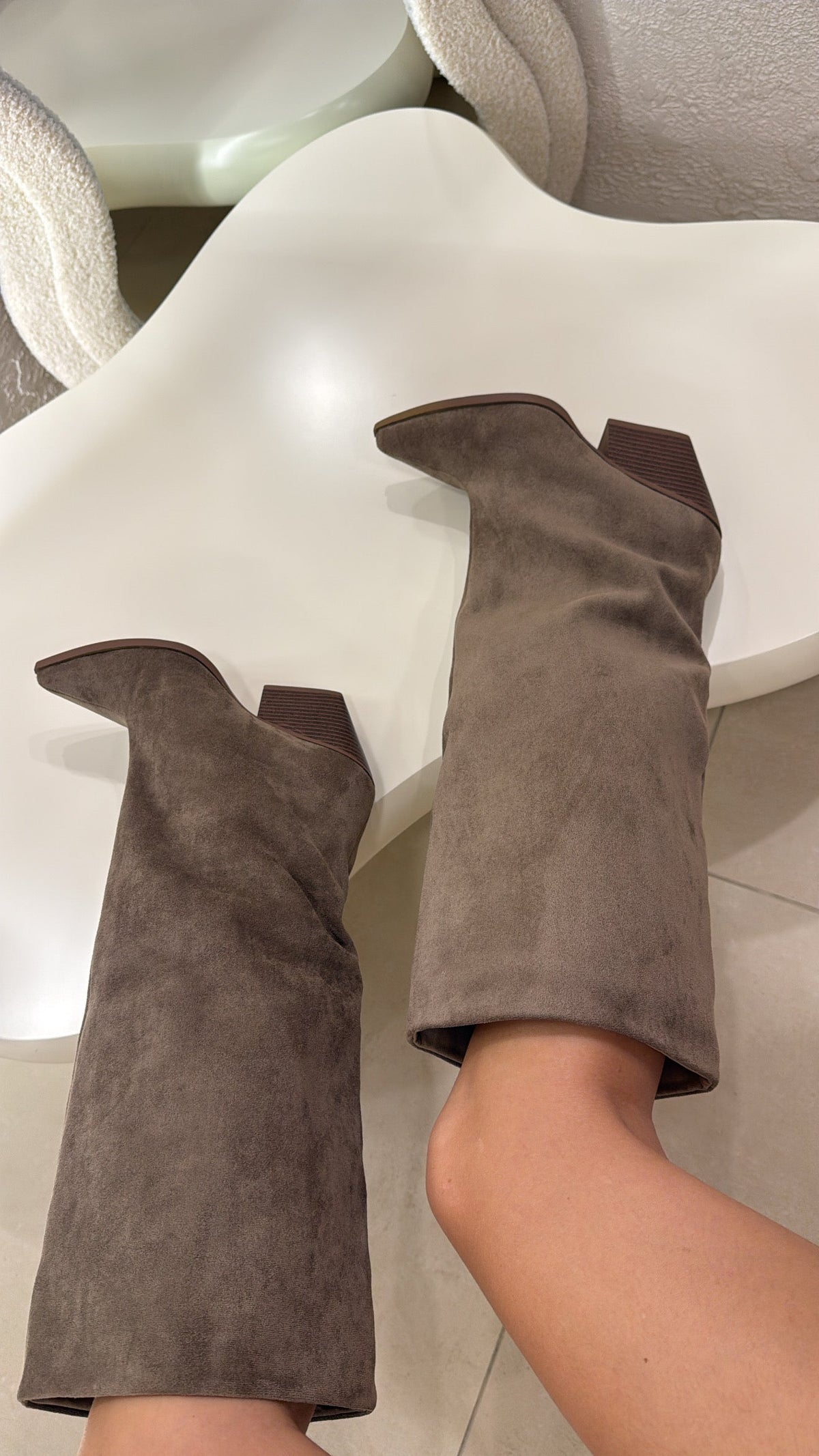 Camila | Botas camperas en punta caqui - LolaLenz™