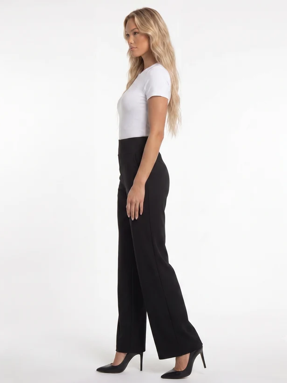 Beatriz | Pantalón fluido de vestir con cintura elástica y silueta estilizada - LolaLenz™