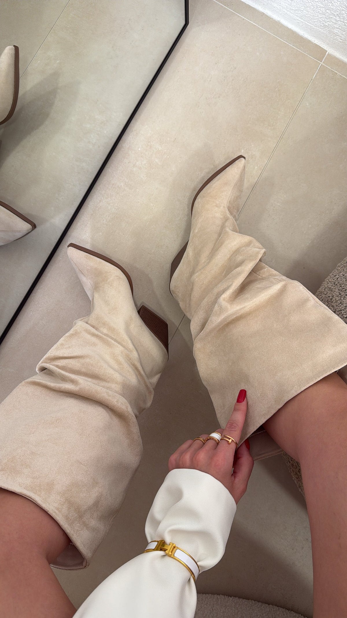 Valentina | Botas camperas beige - LolaLenz™