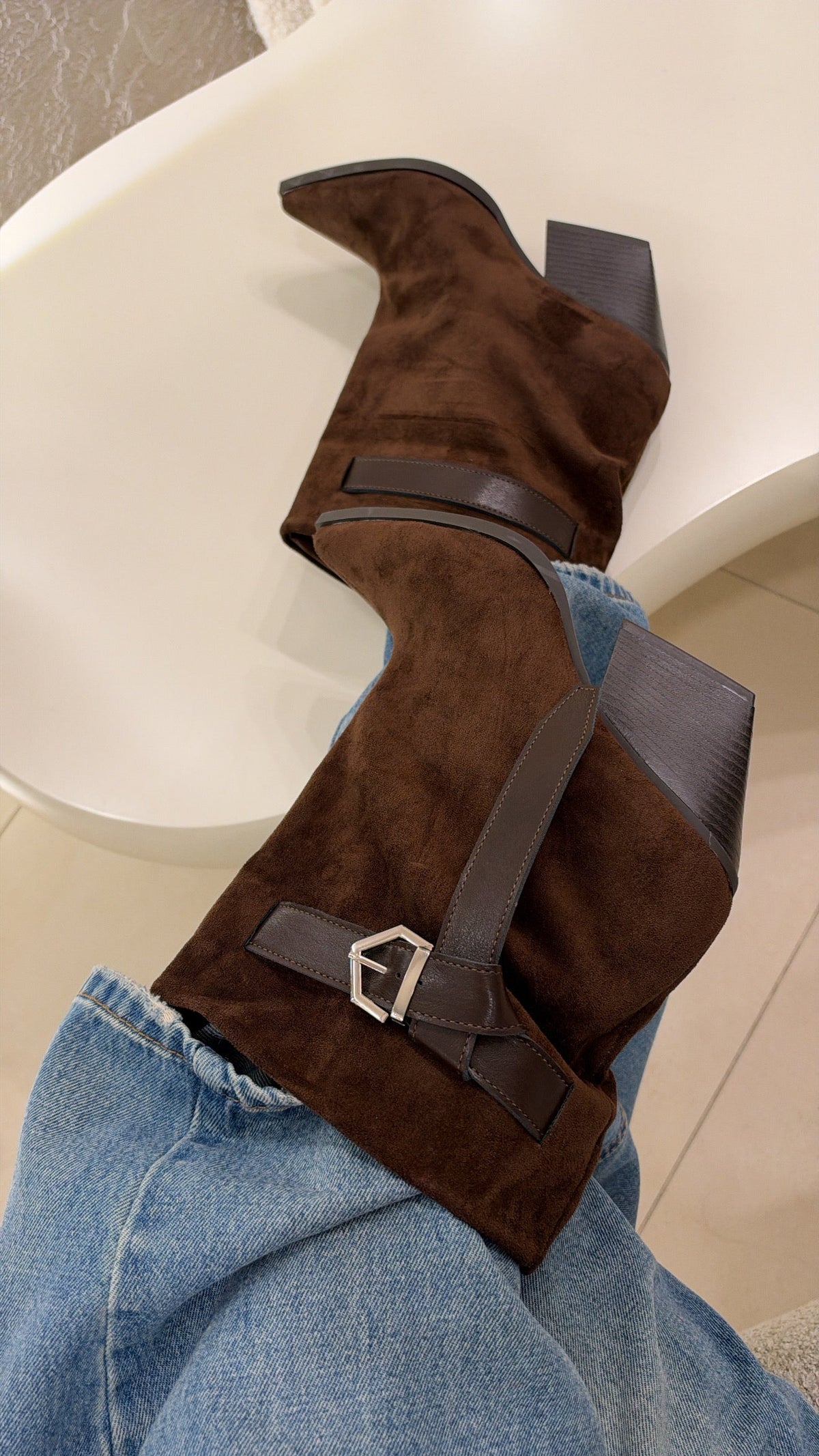 Chiara | Botines con hebilla moka - LolaLenz™