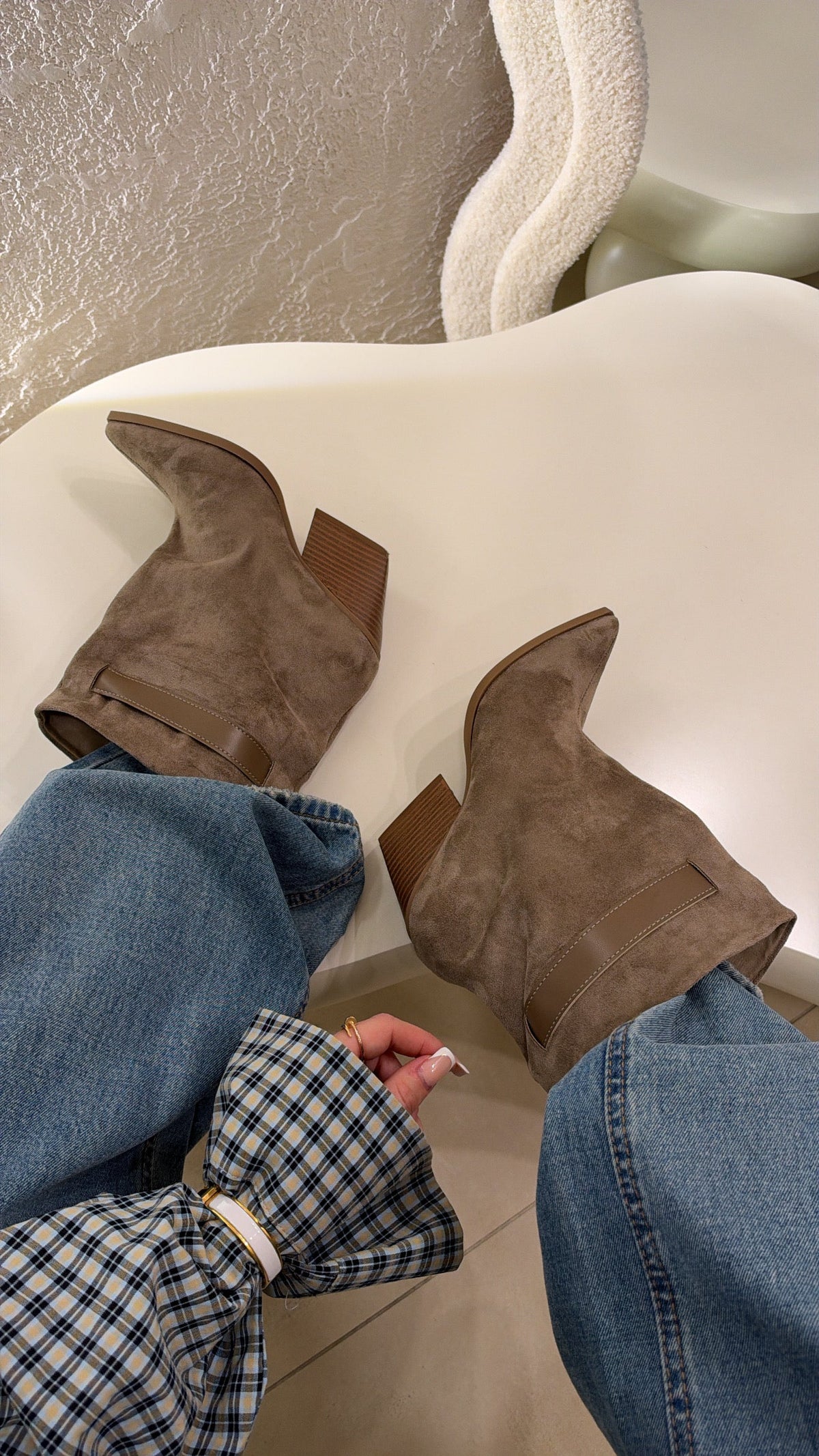 Chiara | Botines con hebilla caqui - LolaLenz™