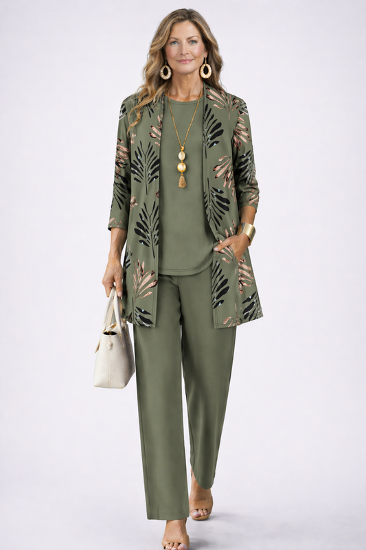 Marcela | Conjunto de 3 piezas verde - LolaLenz™