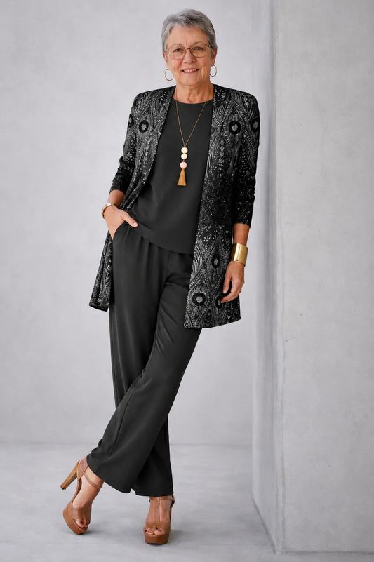 Electra | Conjunto de 3 piezas negro - LolaLenz™
