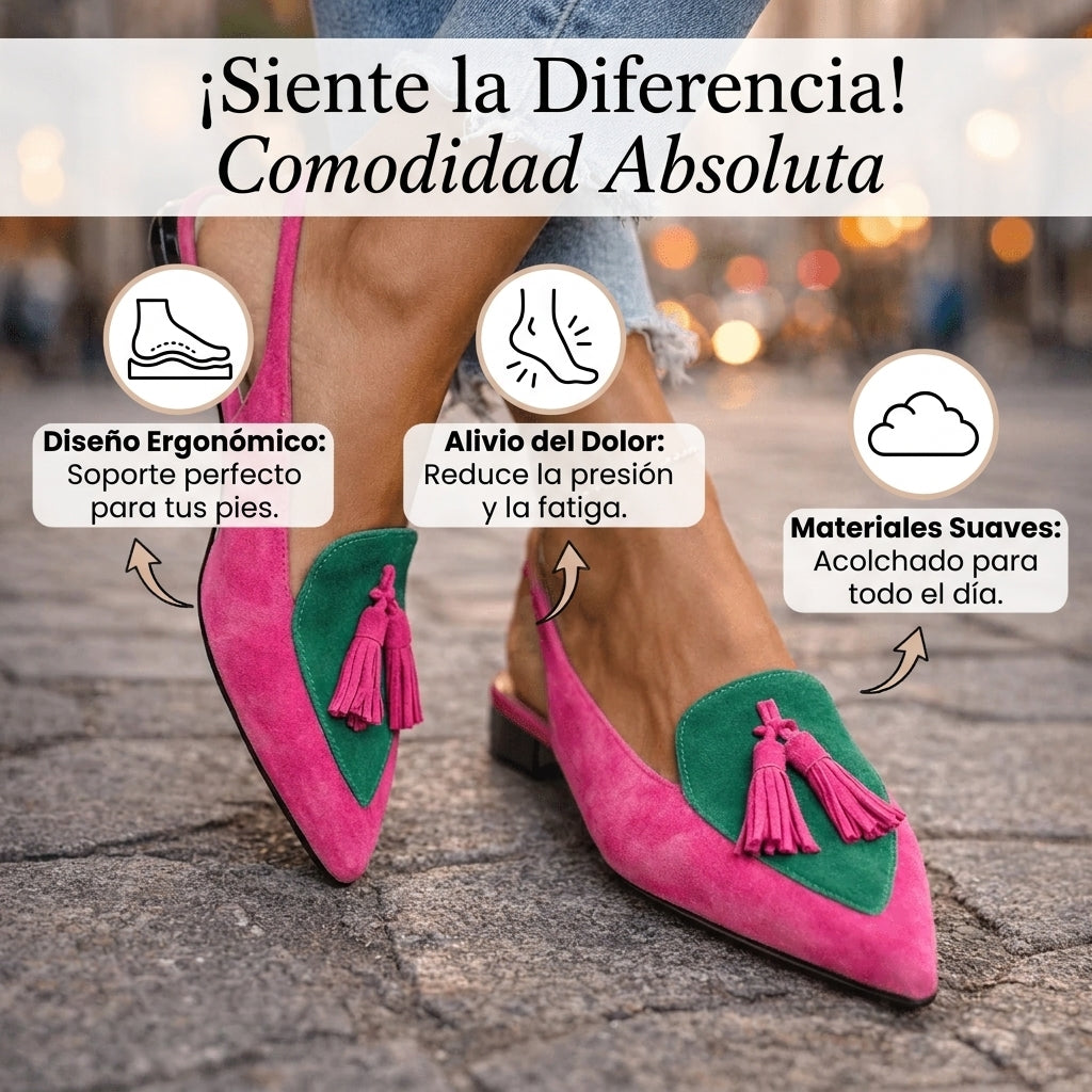 Eliza | Sandalias con tiras y pompones - LolaLenz™