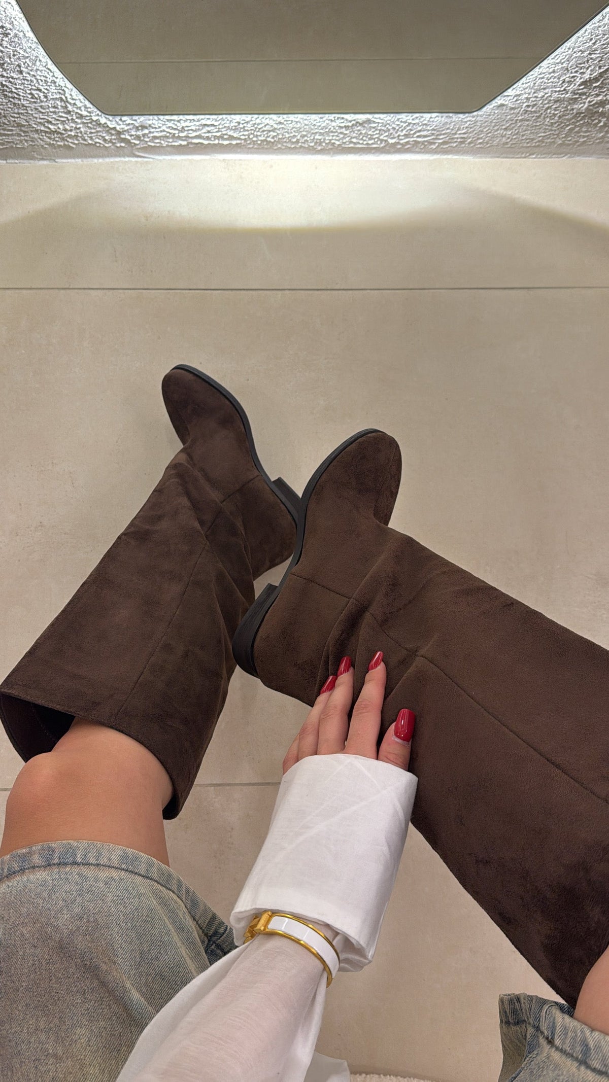 Olivia | Botas de ante marrones - LolaLenz™