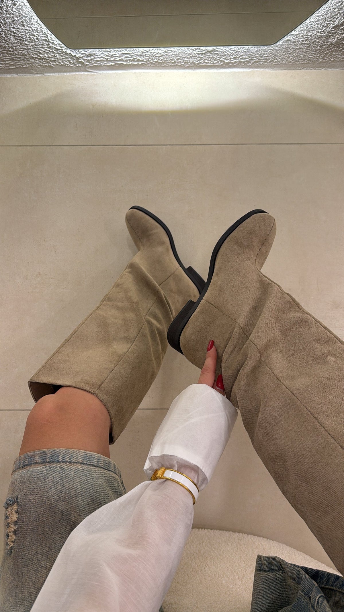 Olivia | Botas de ante caqui - LolaLenz™