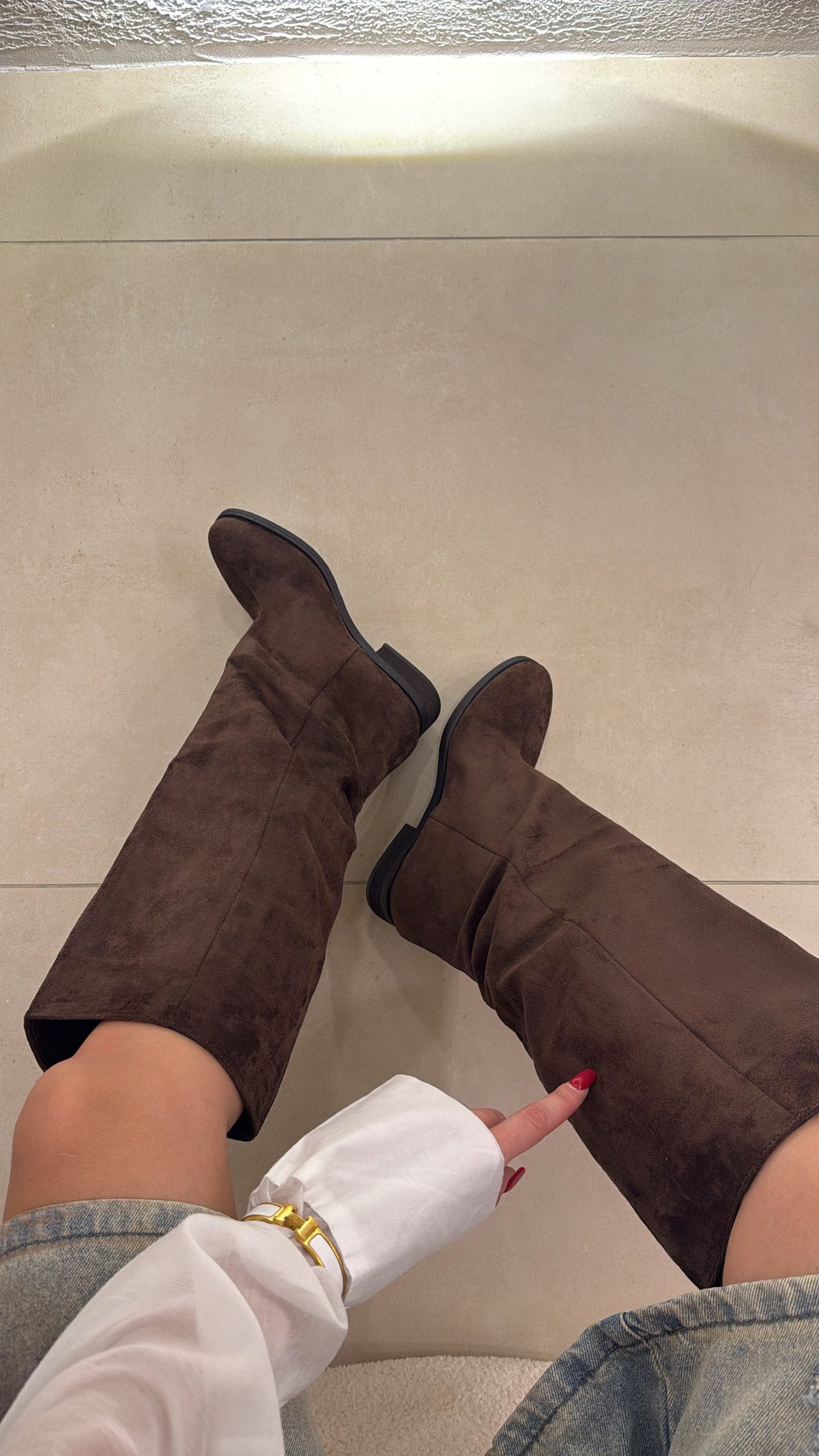 Olivia | Botas de ante marrones - LolaLenz™