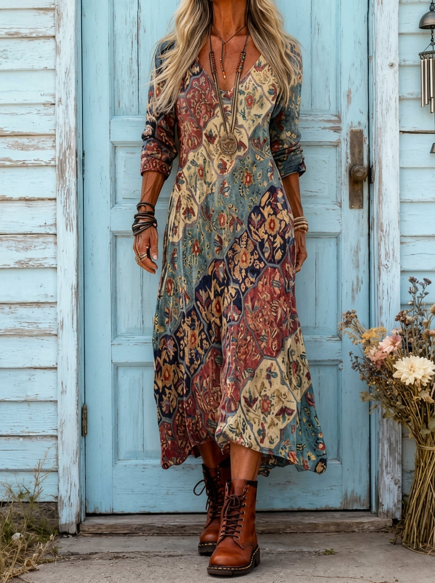 Germinia | Vestido fluido otoñal - LolaLenz™