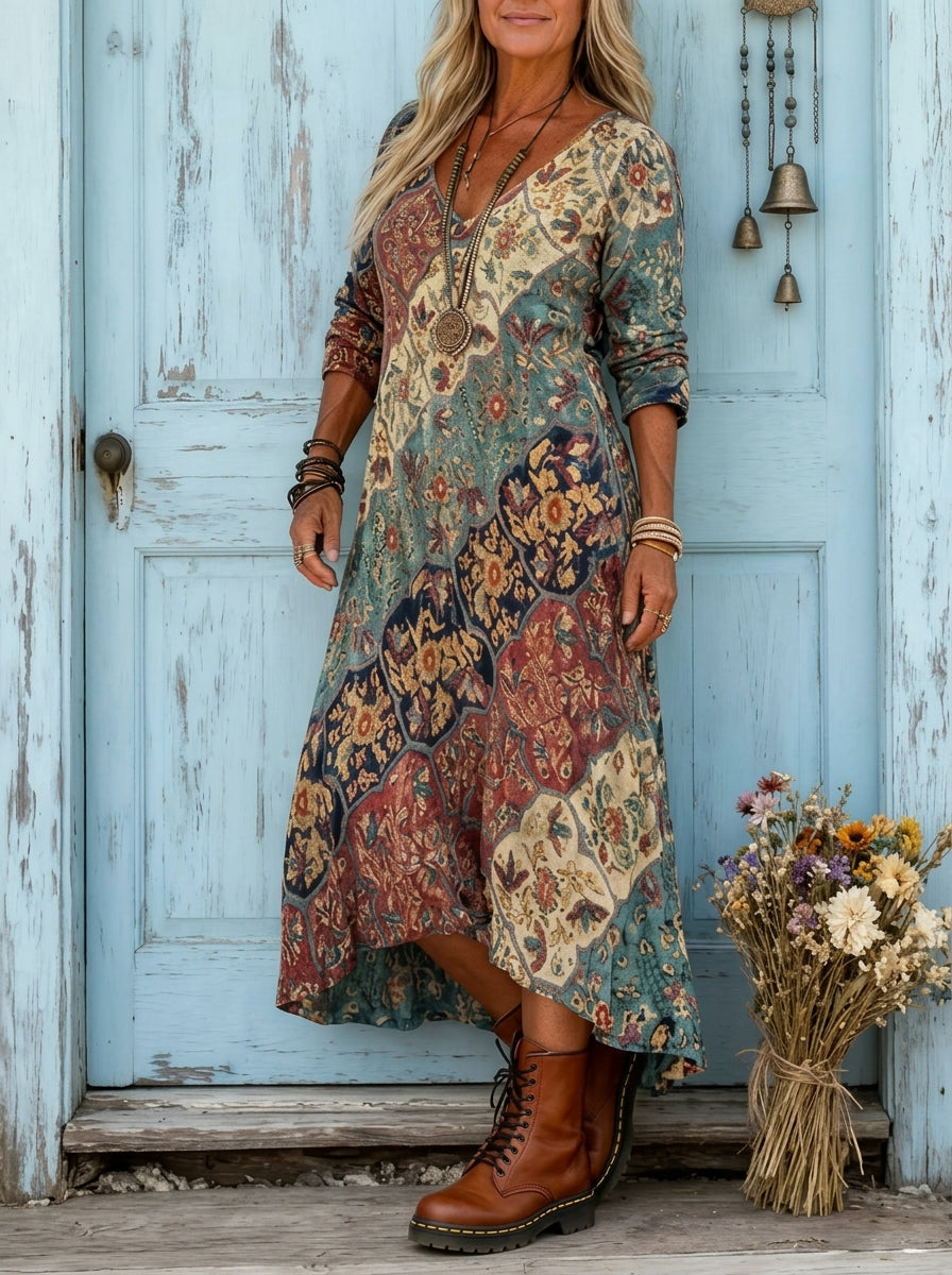 Germinia | Vestido fluido otoñal - LolaLenz™
