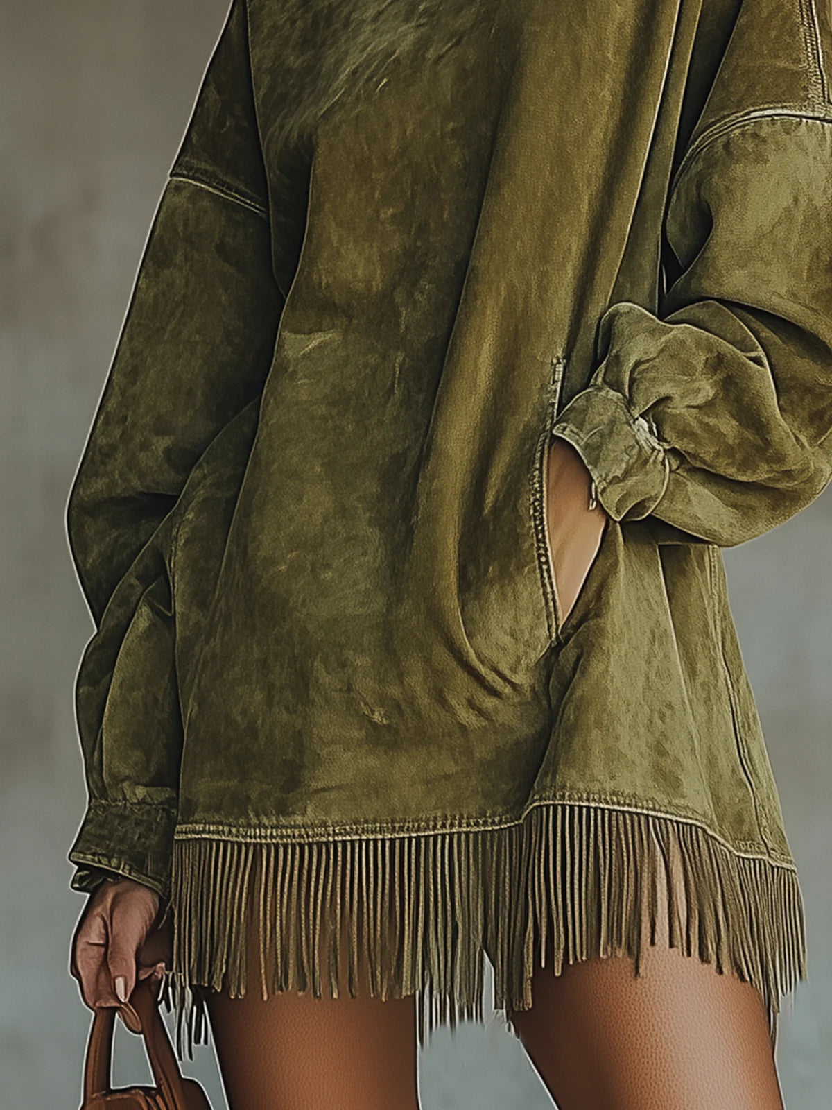 Susana | Vestido boho de otoño con flecos - LolaLenz™