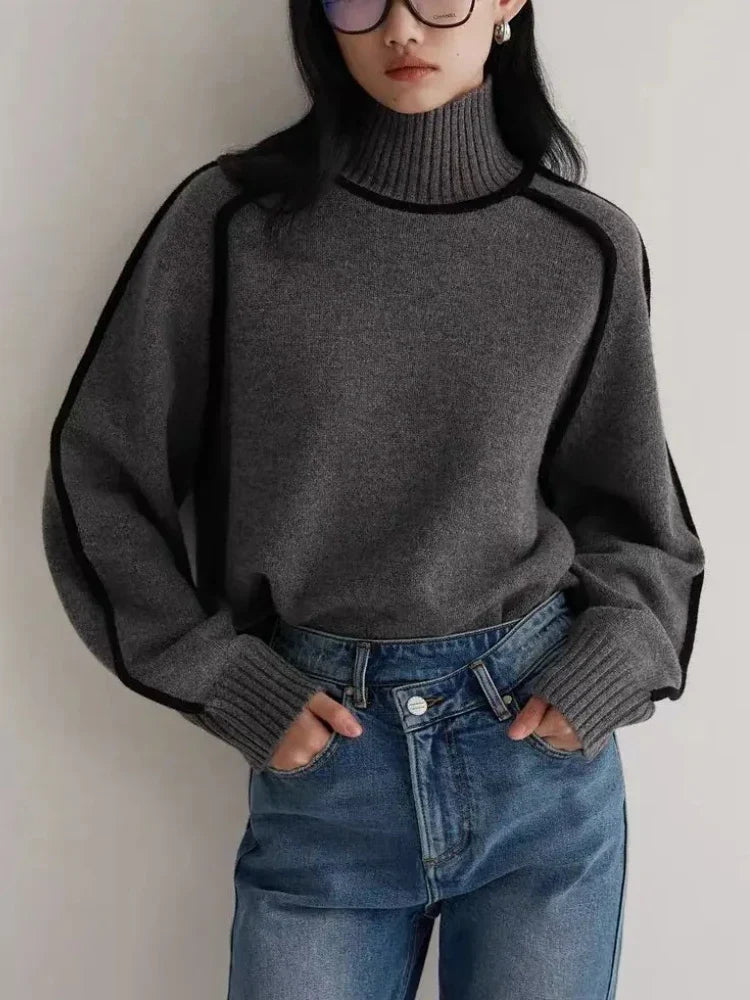 Fabiola | Jersey de cuello alto de punto - LolaLenz™