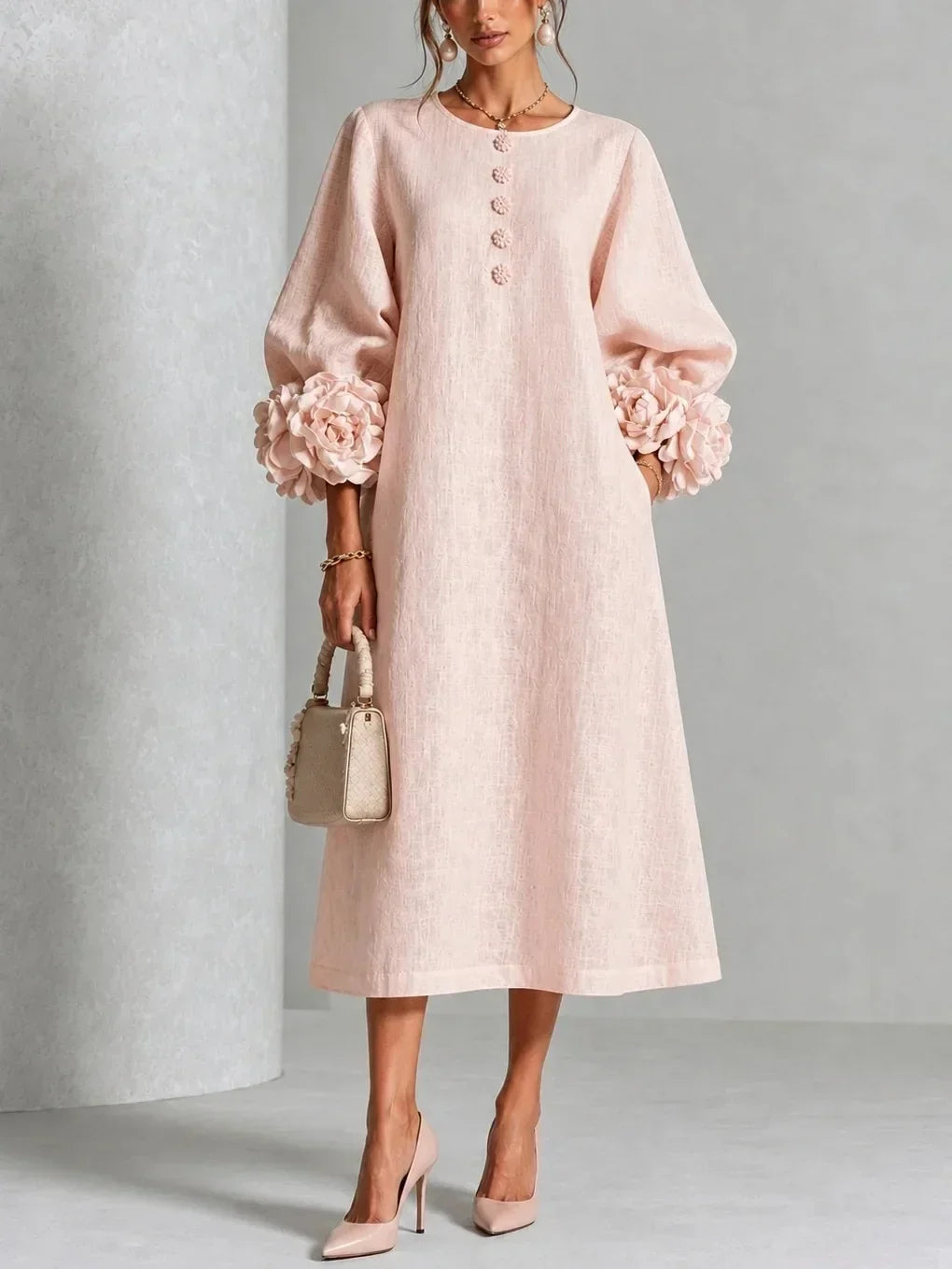 Rosalie | Vestido midi de flores - LolaLenz™