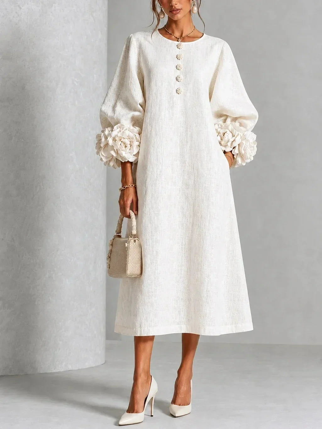 Rosalie | Vestido midi de flores - LolaLenz™