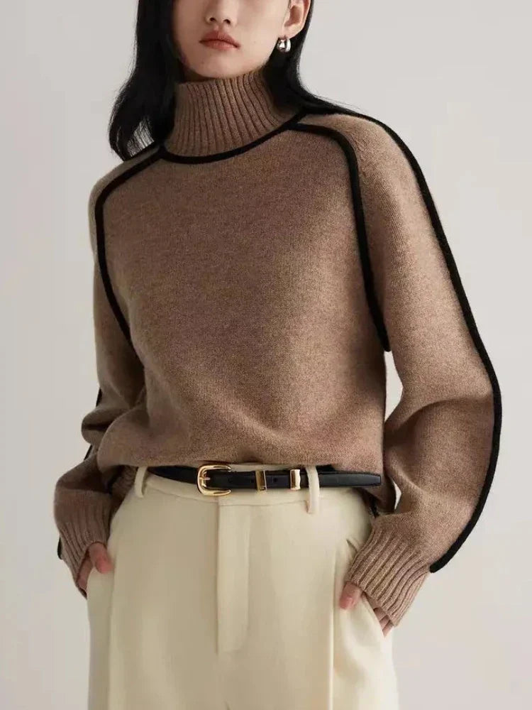 Fabiola | Jersey de cuello alto de punto - LolaLenz™