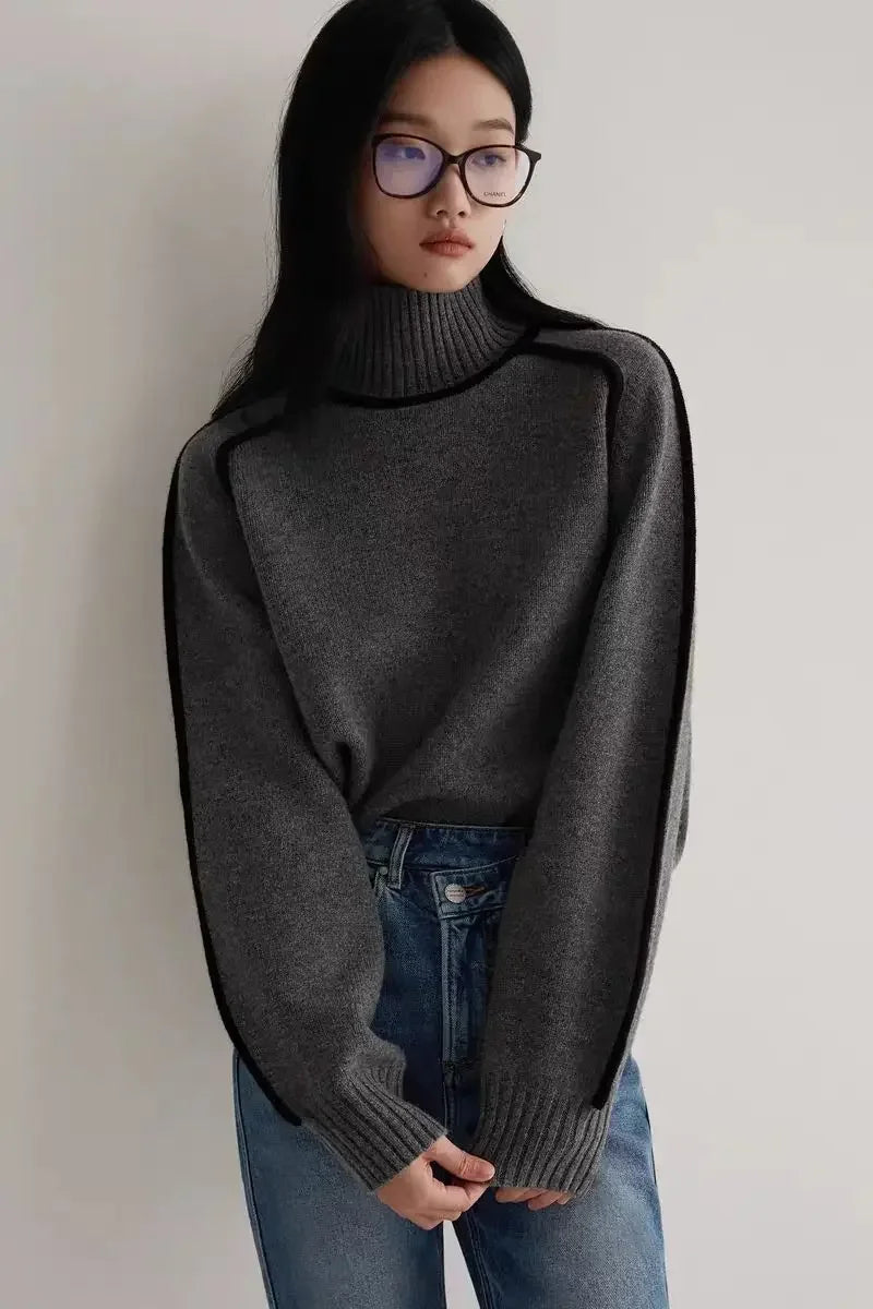 Fabiola | Jersey de cuello alto de punto - LolaLenz™