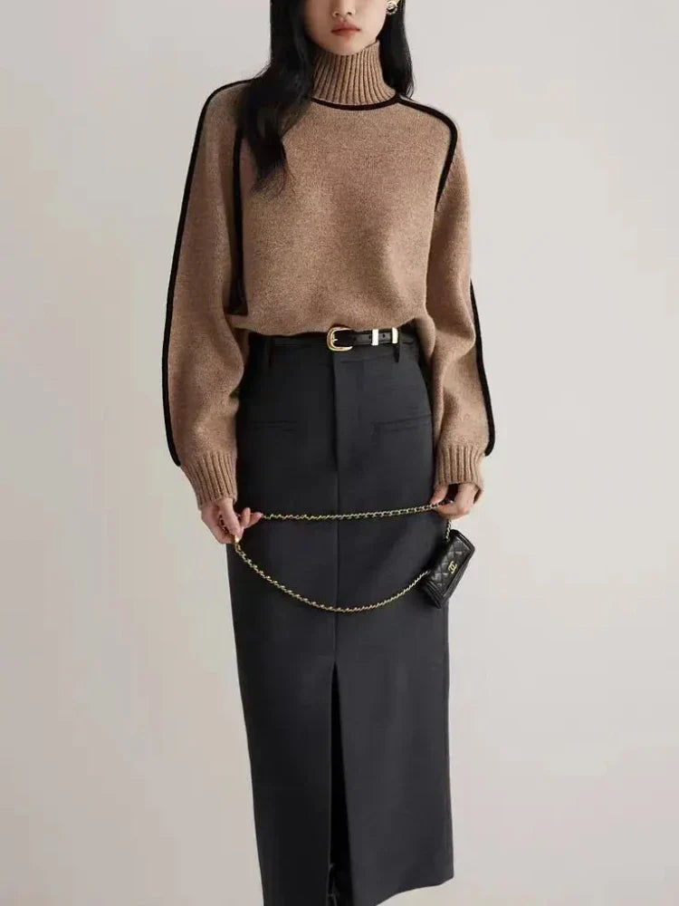 Fabiola | Jersey de cuello alto de punto - LolaLenz™