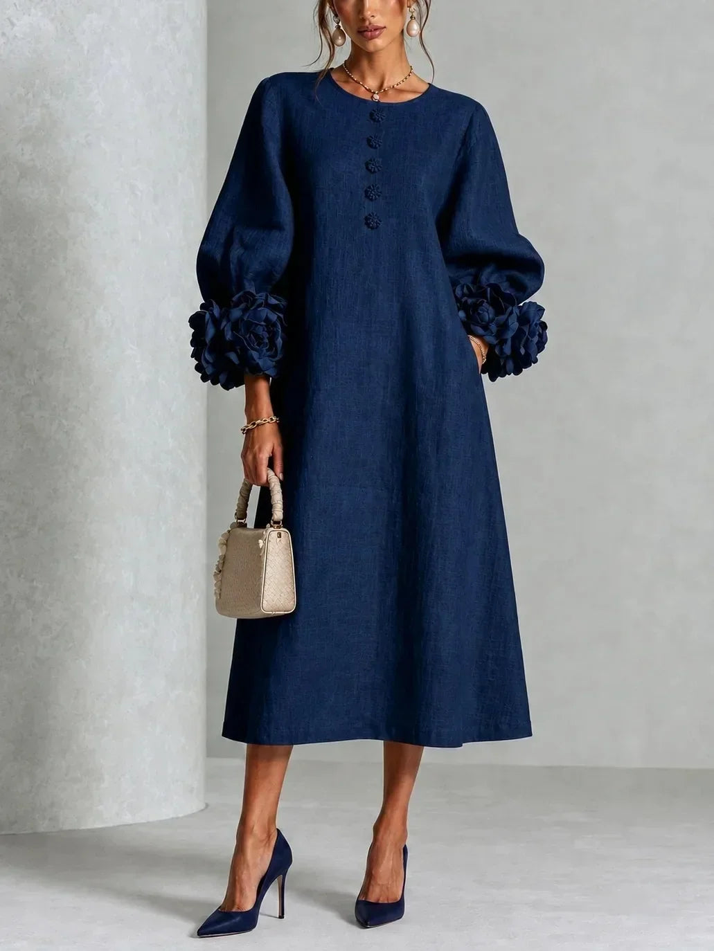 Rosalie | Vestido midi de flores - LolaLenz™