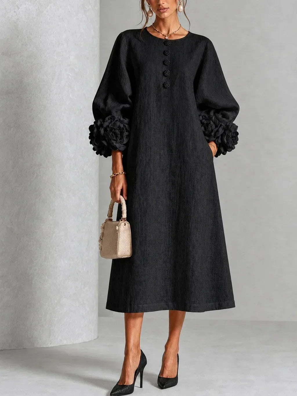 Rosalie | Vestido midi de flores - LolaLenz™