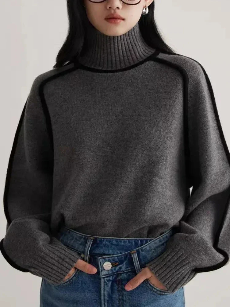 Fabiola | Jersey de cuello alto de punto - LolaLenz™
