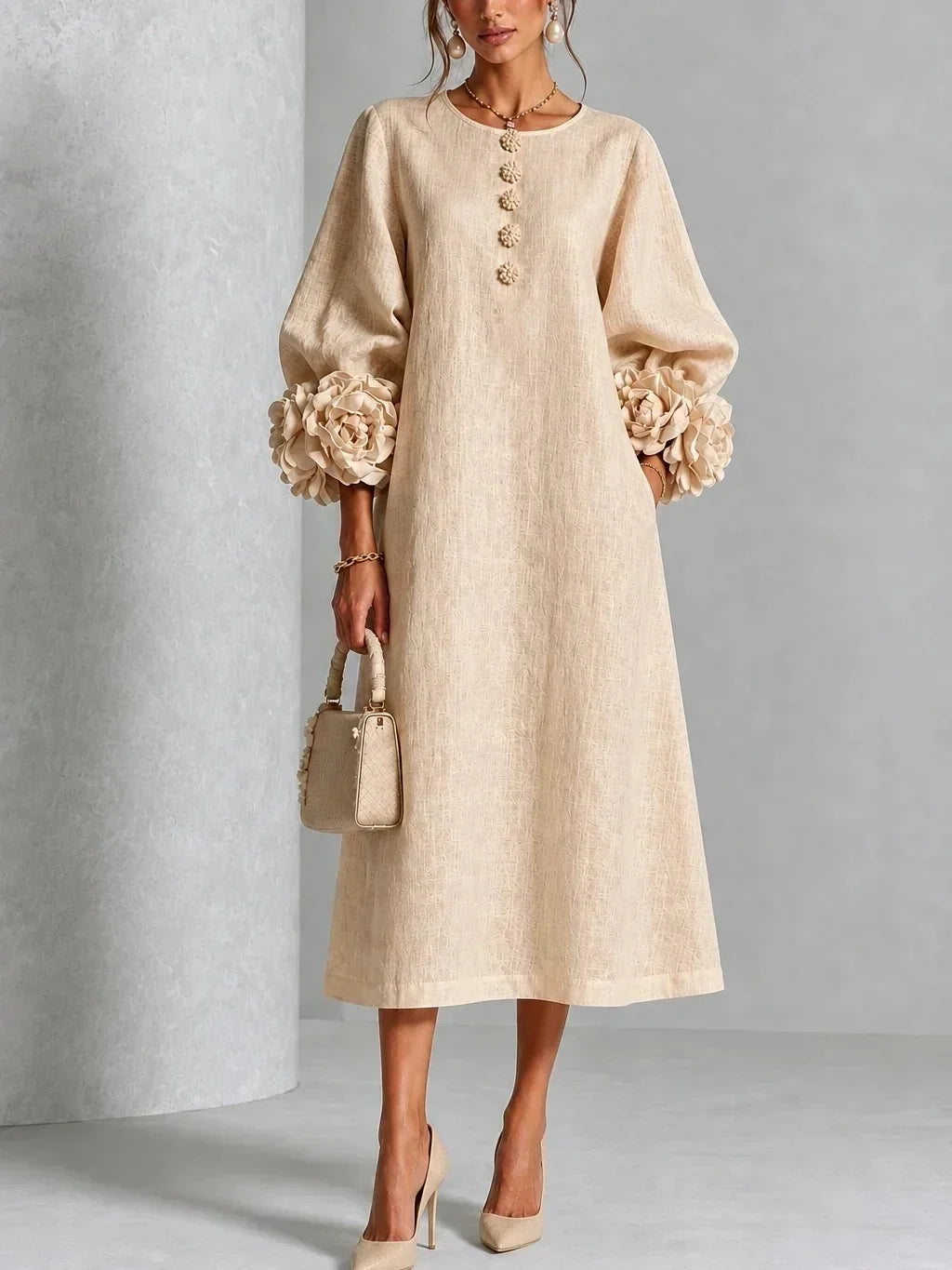 Rosalie | Vestido midi de flores - LolaLenz™