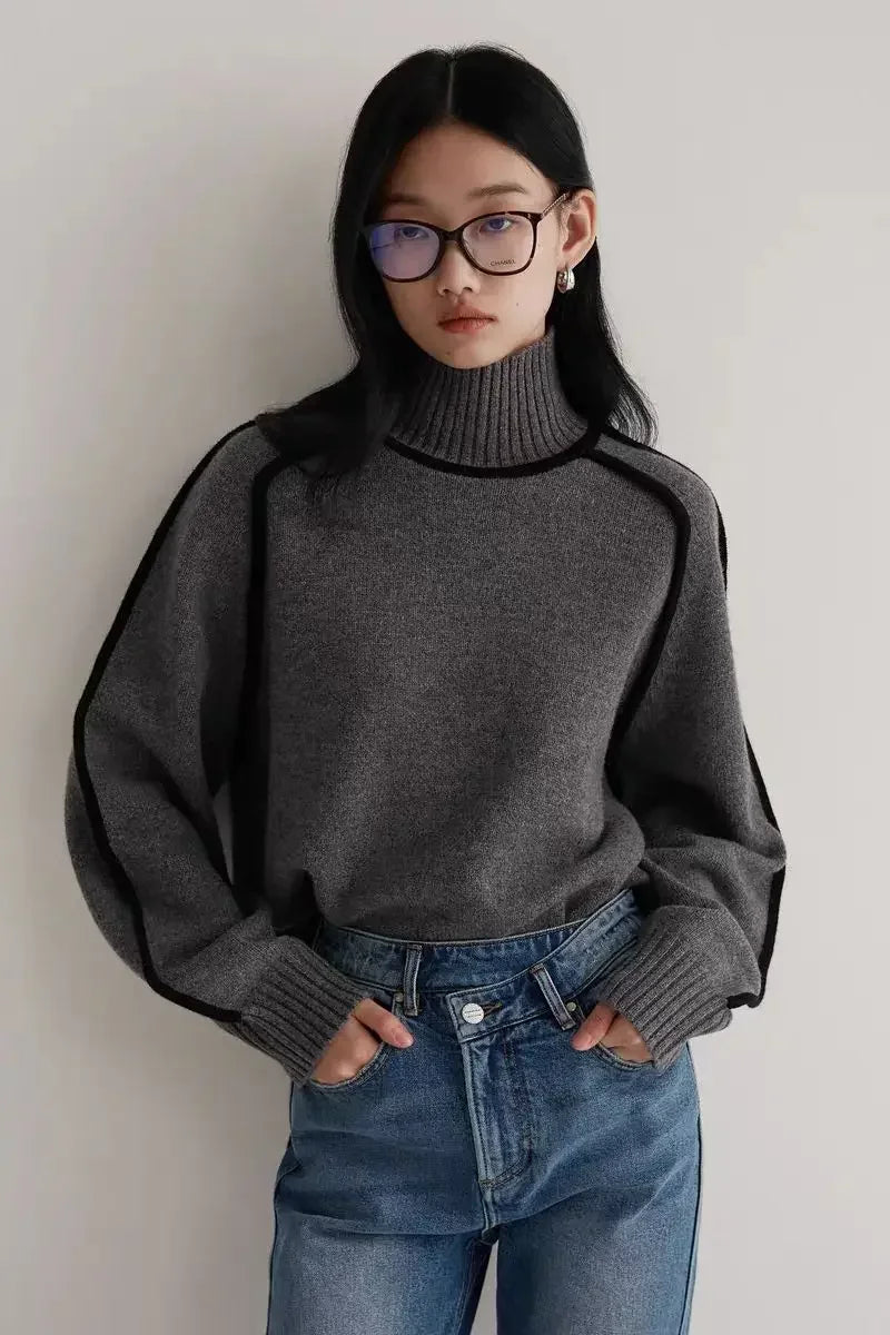 Fabiola | Jersey de cuello alto de punto - LolaLenz™