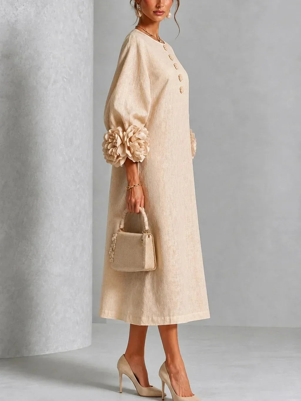 Rosalie | Vestido midi de flores - LolaLenz™