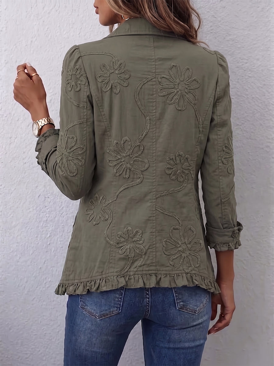 Siena | Chaqueta con volantes y botones - LolaLenz™
